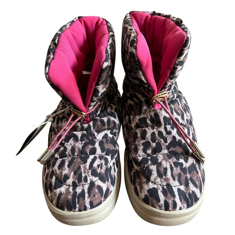 Hey Dude Girls Margot Eco Boots Leopard‎ Print Size 5 Youth NWT